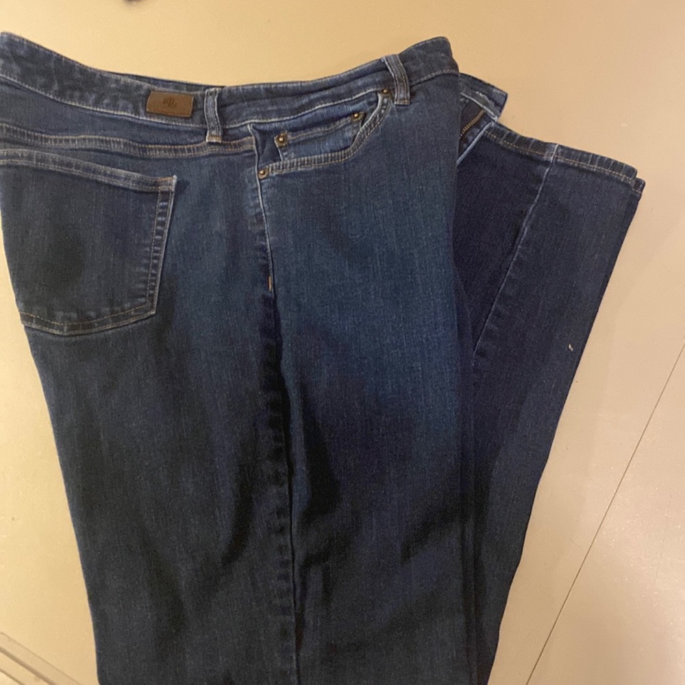 Women blue jeans…skinny leg jeans  size 14.